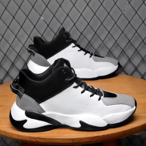 Classic Black and White Panda High Top Basketball Shoes